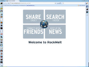 RockMelt página de inicio